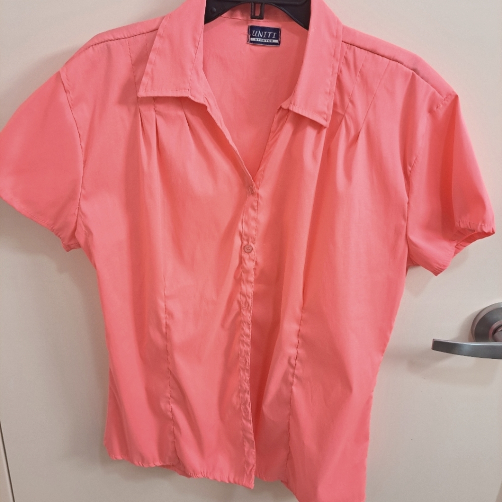 Women's Infiniti A-LINE Cap Sleeve Peach Blouse